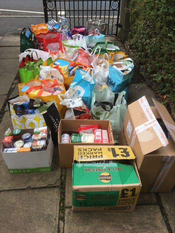 Harvest donation from a local church