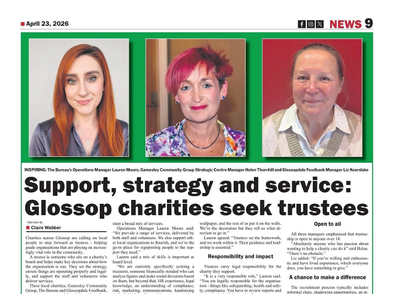 Working together is at the heart of everything we do in Glossopdale.